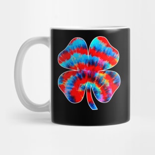 Irish Colorful Tie Dye Shamrock Lucky Four-leaf Clover St Patrick's Day Mug